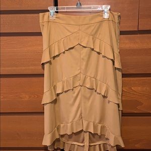 INC Suede like ruffle skirt